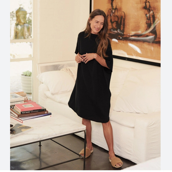 Frank & Eileen Ella The Easiest Dress Triple Fleece In Black Size XS Small - Picture 5 of 12